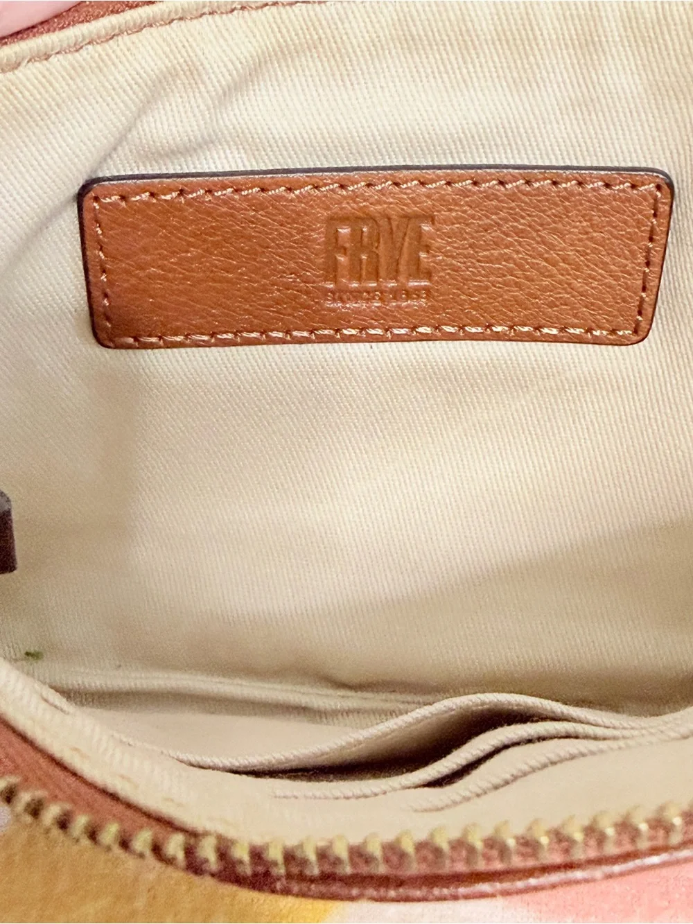 Frye Womens Melissa or Paige Leather Wristlet Wallet Pouch in Brown One Size